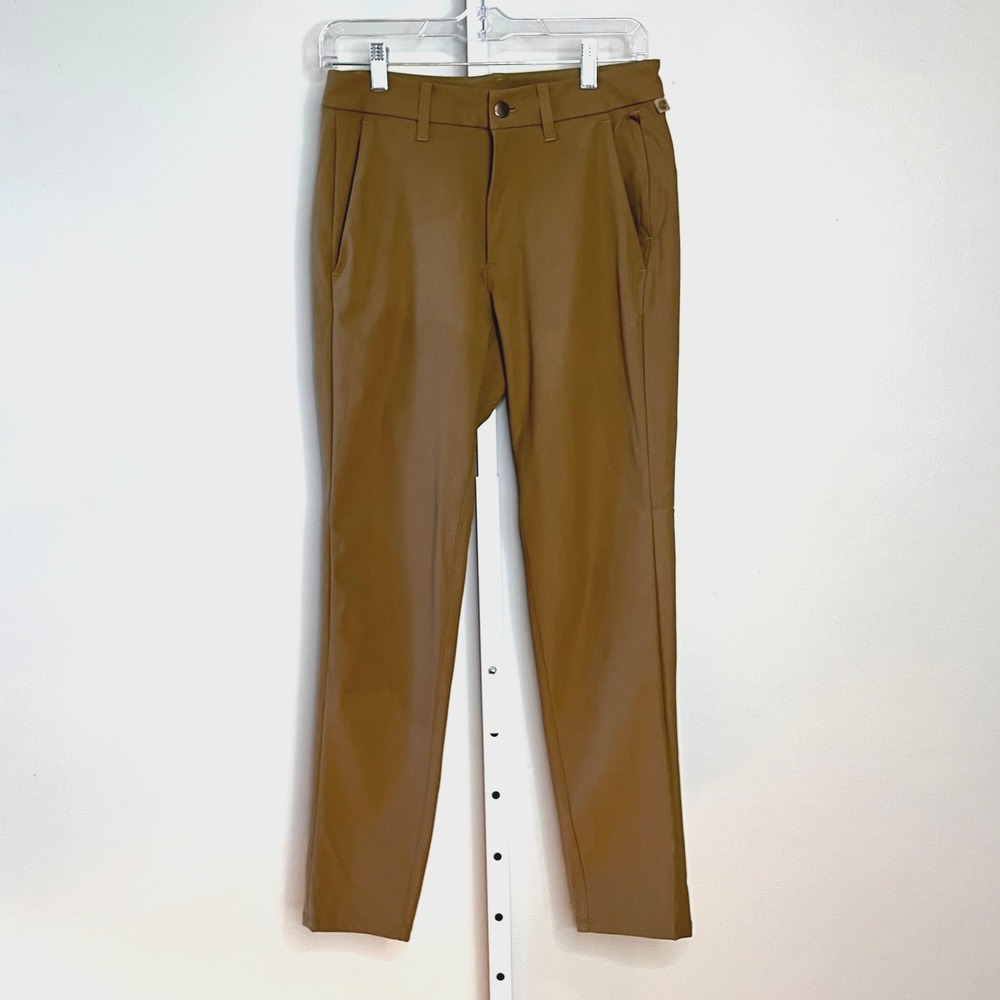 Lululemon Commission Slim Warpstreme Pants Men's 28 Brown Stretch Preppy Work